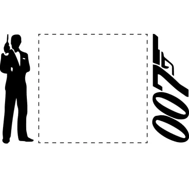 Lichtschalter aufkleber mit spion silhouette design - TenStickers