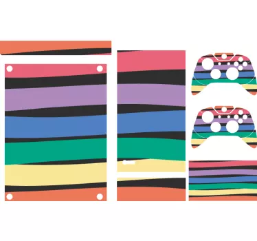 Xbox Skin gestreifter bunter bezug - TenStickers