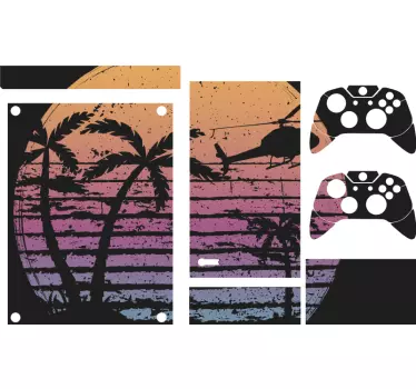 Xbox skin mit lebhaftem sonnenuntergangs-motiv - TenStickers