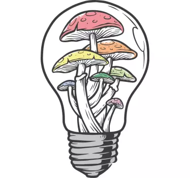 Wandtattoo Natur pilze in zwiebelform - TenStickers