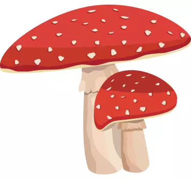 Wandtattoo natur pilzgruppe - TenStickers