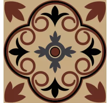 Fliesenaufkleber kompliziertes, kunstvolles muster - TenStickers