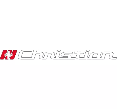 Schweizer Flagge mit Name Autoaufkleber - TenStickers
