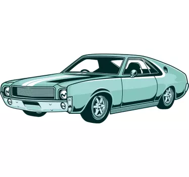Autoaufkleber zeitloses retro-automobil - TenStickers