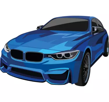 Autoaufkleber stilvolles blaues profil - TenStickers