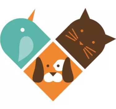 Tierherz Aufkleber - TenStickers