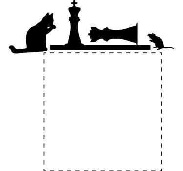Lichtschalter Aufkleber schach-katzenszene - TenStickers