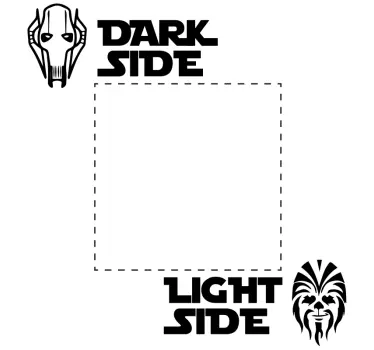 Lichtschalter Aufkleber dunkle und helle seite - TenStickers