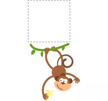 Lichtschalter Aufkleber verspieltes affen-design - TenStickers