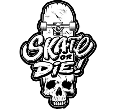 Wandtattoo Extremsport skateboard-totenkopf-design - TenStickers
