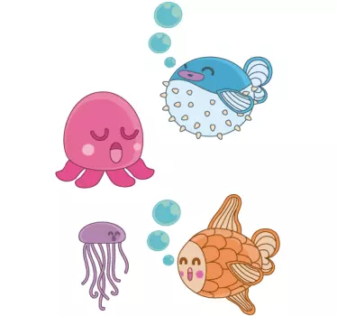 Fische Unterwasser Aufkleber - TenStickers
