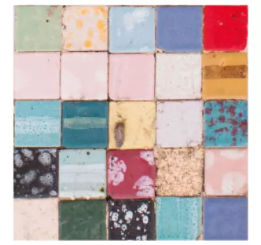 Fliesenaufkleber bunte mosaikquadrate - TenStickers