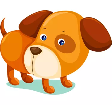 Kleiner Hund Aufkleber - TenStickers
