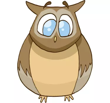 Eule Comic Aufkleber - TenStickers