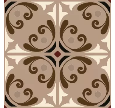 Fliesenaufkleber elegantes beiges muster - TenStickers