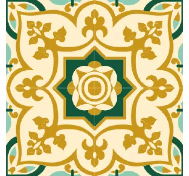 Fliesenaufkleber geometrisches blumenmotiv - TenStickers