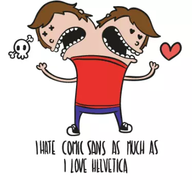 Hate Comic Sans Aufkleber - TenStickers