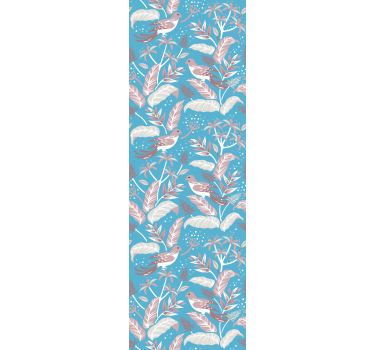 Kühlschrank Aufkleber vogel-laub-design - TenStickers