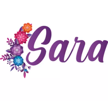 Fahrrad Aufkleber Mädchenname floral Design - TenStickers