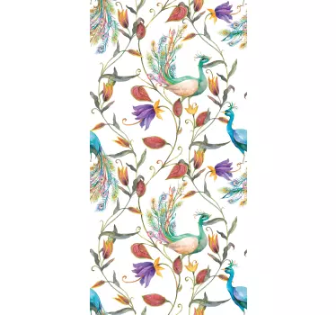 Kühlschrank Folie Pfauenblumen Druck - TenStickers