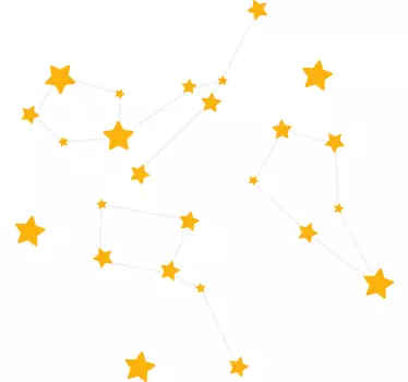 Wandtattoo Kinderzimmer helle sternmuster - TenStickers
