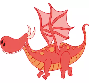 Lachender Drache Aufkleber - TenStickers
