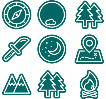 Wandtattoo Natur sammlung von natursymbolen - TenStickers