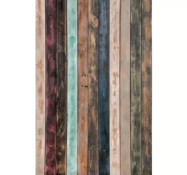 Folie kühlschrank im landhausstil aus holz - TenStickers