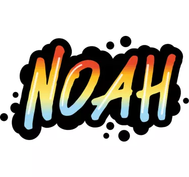Personalisierte Sticker Bunter graffiti-maltext - TenStickers