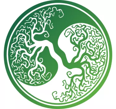 Wandtattoo Natur duale baummuster - TenStickers