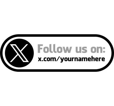 Aufkleber "Follow us on twitter" - TenStickers