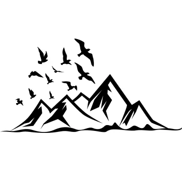 Wandtattoo Natur majestätische berggipfel - TenStickers