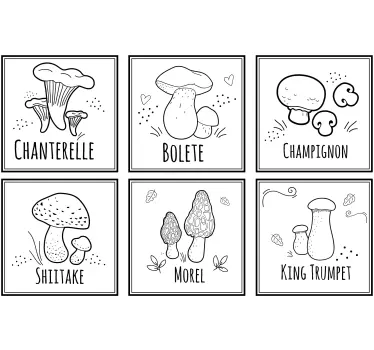 Wandtattoo natur pilz küchenschilder - TenStickers