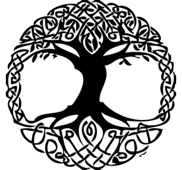 Keltischer Baum Wandtattoo Wohnzimmer - TenStickers
