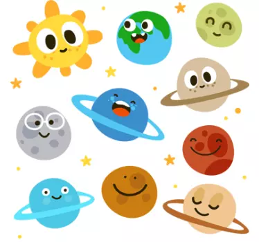 Kinder Sticker Planeten - TenStickers