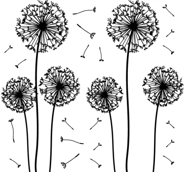 Wandtattoo Blumen im Wind - TenStickers