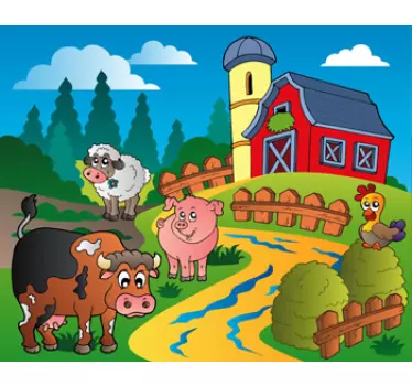 Bauernhof Tiere Aufkleber - TenStickers