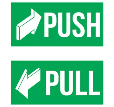 Push & Pull Sticker - TenStickers