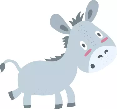 Esel Bauernhof Sticker - TenStickers