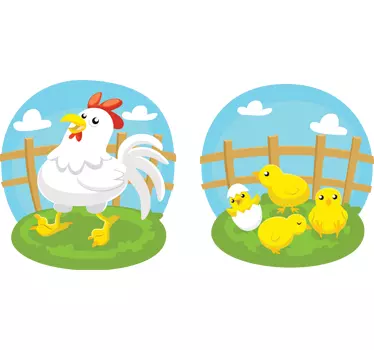 Sticker Hühner - TenStickers