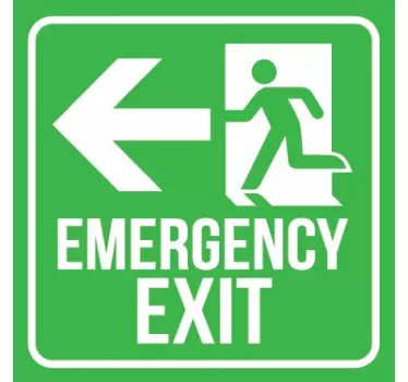 Emergency Exit Aufkleber - TenStickers