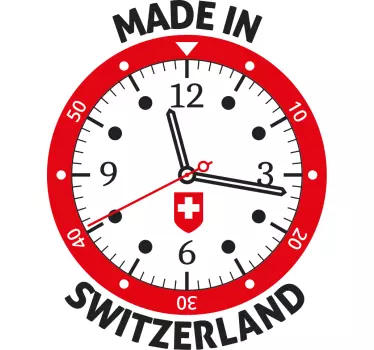 Aufkleber Auto Taschenuhr Schweizdesign - TenStickers