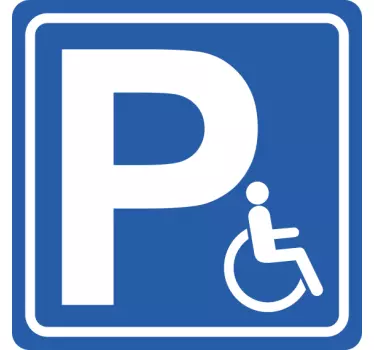 Sticker Parkschild Behinderten Parkplatz - TenStickers
