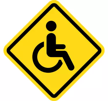Aufkleber Auto Behinderten Symbol - TenStickers