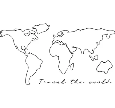 Wandtattoo Weltkarte mit Text - TenStickers