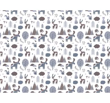 Möbelfolie Nordische Tiere - TenStickers