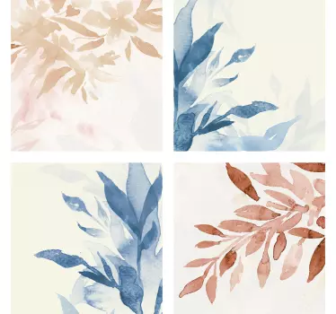 Fliesenaufkleber blumenaquarellmuster - TenStickers