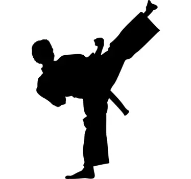 Silouhette Karate Wandtattoo - TenStickers