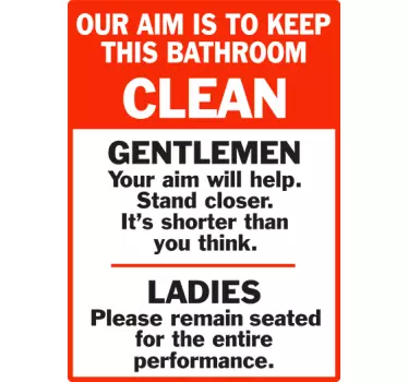 Wandaufkleber Toiletten Hinweiß - TenStickers