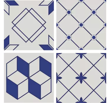 Fliesenaufkleber geometrische Muster - TenStickers